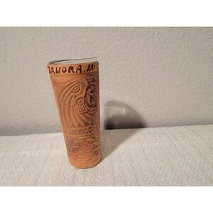 Vintage Leather Wrapped Laced Zamora Mexico Shooter Shot Glass 4"